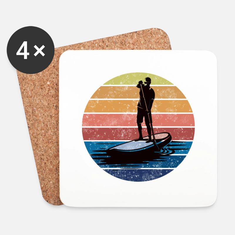 SUP. Stand up paddle. Sup board. stand up paddling - Untersetzer (4er-Set) - Weiß