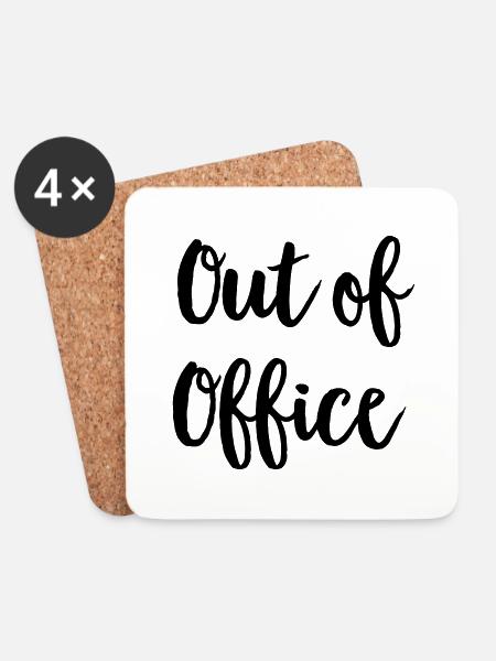 Büro - Untersetzer (4er-Set) - Weiß
