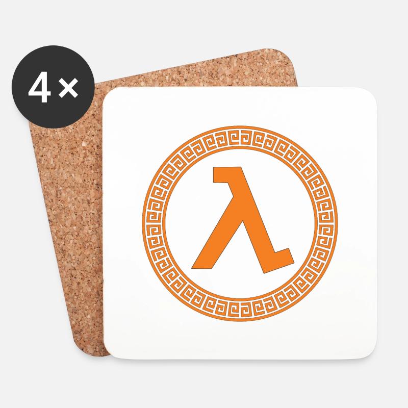 Lambda - Untersetzer (4er-Set) - Weiß