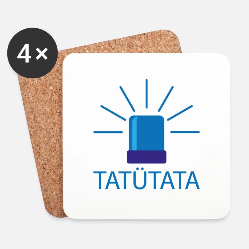 tatütata2 - Untersetzer (4er-Set) - Weiß