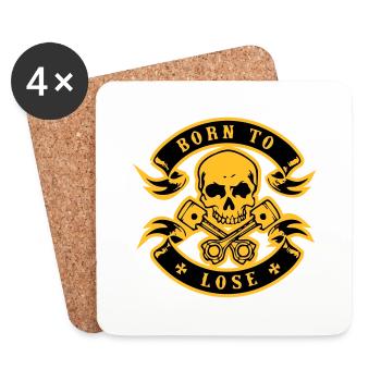 Born to lose colored - Coasters (set of 4) - white - Front