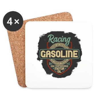 racing gasoline vintage - Coasters (set of 4) - white - Front