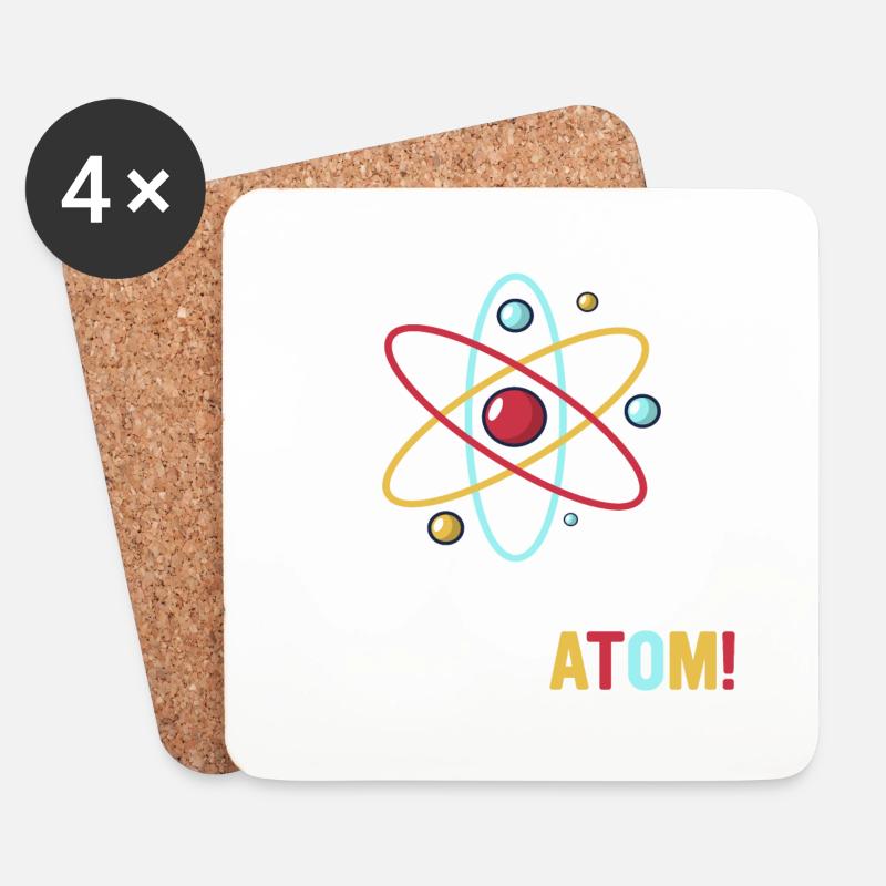 Physik Physiker lustiger Spruch Atom Geschenk - Untersetzer (4er-Set) - Weiß