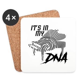 Piano piano design fingerprint - Coasters (set of 4) - white - Front