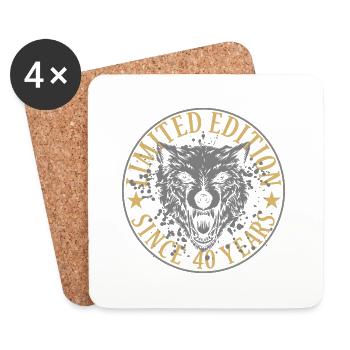 40 Wolf Limited Edition clear - Dessous de verre (lot de 4) - blanc - Devant
