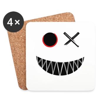 The Crazy Smile - Dessous de verre (lot de 4) - blanc - Devant