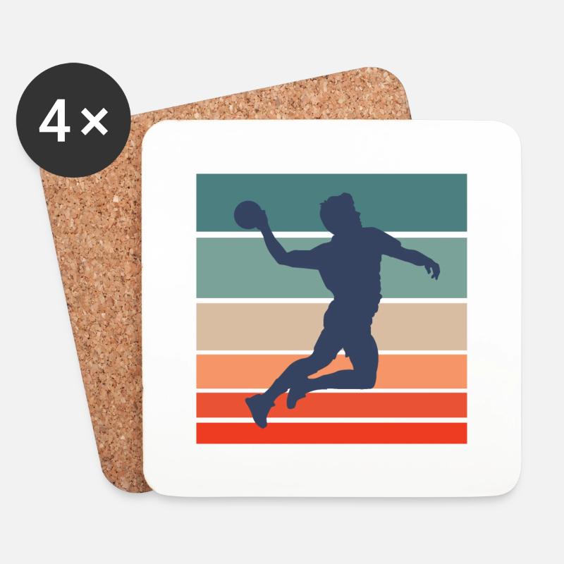 handball handballer - Untersetzer (4er-Set) - Weiß