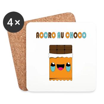 chocolat mignons - Dessous de verre (lot de 4) - blanc - Devant