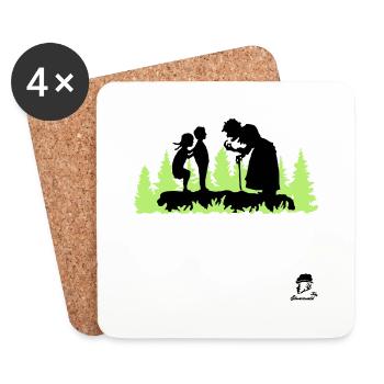 Hansel et Gretel dans la forêt des sorcières - Dessous de verre (lot de 4) - blanc - Devant