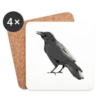 raven - Coasters (set of 4) - white - Front