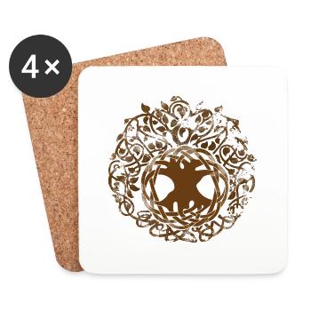 Tree of Life - Coasters (set of 4) - white - Front