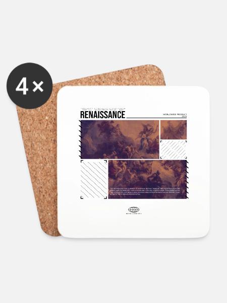 Renaissance - Untersetzer (4er-Set) - Weiß