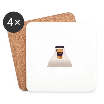 Arab Men Know - drôles cadeaux de la fête des pères arabes - Dessous de verre (lot de 4) - blanc - Devant