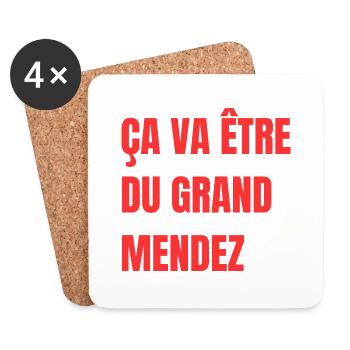 ça va être du grand mendez - Dessous de verre (lot de 4) - blanc - Devant