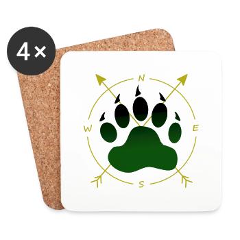 Paw Jonibär - Coasters (set of 4) - white - Front