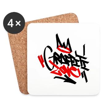 Graffiti Love - Coasters (set of 4) - white - Front