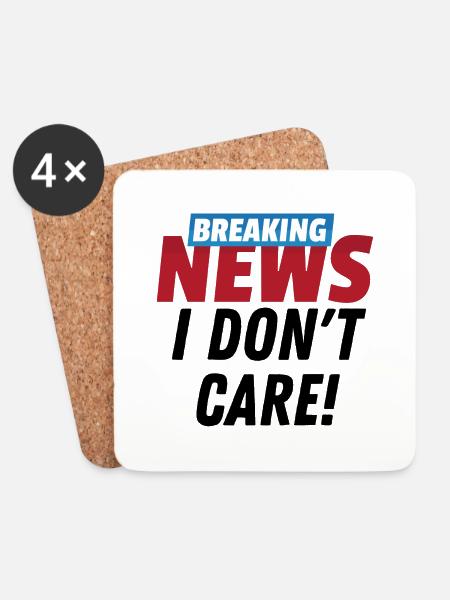 Breaking News Ist mir egal - Untersetzer (4er-Set) - Weiß
