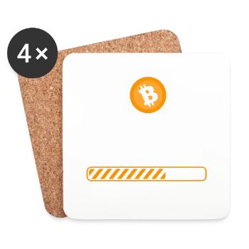 Crypto Millionaire - loading - Coasters (set of 4) - white - Front