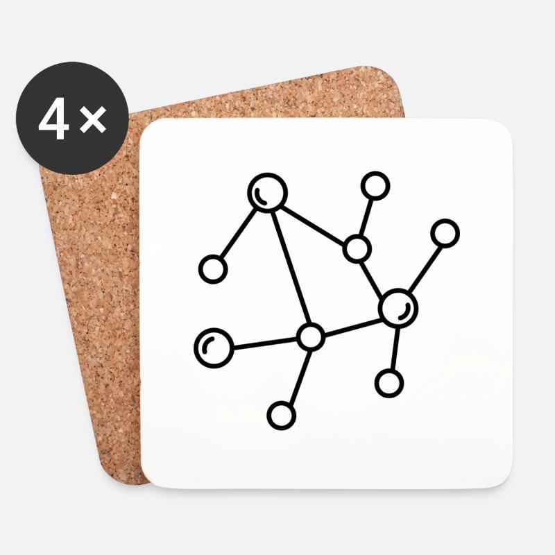 Molecule - Coasters (set of 4) - white