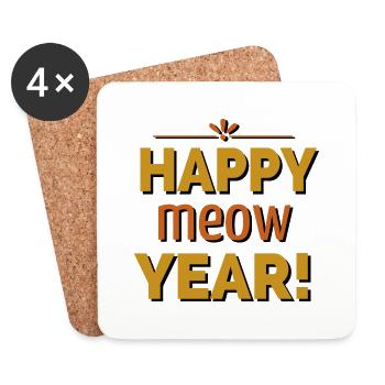 Bonne année ! - Dessous de verre (lot de 4) - blanc - Devant