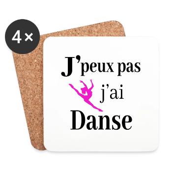 j peux pas j ai Danse danse classique passionnée - Dessous de verre (lot de 4) - blanc - Devant