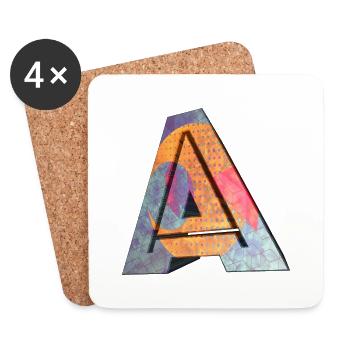 A - Untersetzer (4er-Set) - Weiß - Vorne