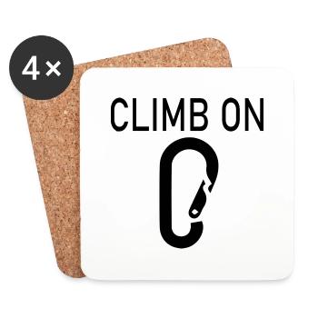 Bouldern Klettern Climbing - Untersetzer (4er-Set) - Weiß - Vorne