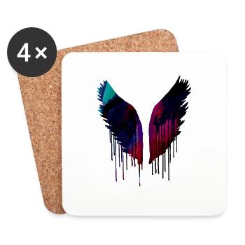 engelsflügel,flügel,angelwings,bunt,graffiti - Untersetzer (4er-Set) - Weiß - Vorne