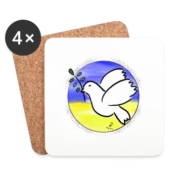 Dove of Peace - Coasters (set of 4) - white - Front