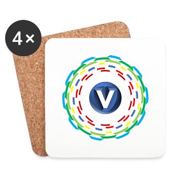 Kreise V - Untersetzer (4er-Set) - Weiß - Vorne