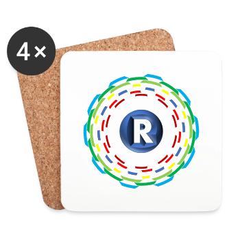 Kreise R - Untersetzer (4er-Set) - Weiß - Vorne