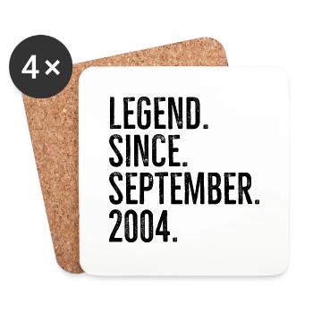 Legende seit September 2004 - Untersetzer (4er-Set) - Weiß - Vorne