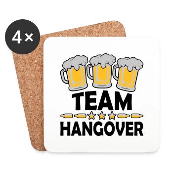 Team Hangover Alcohol - Coasters (set of 4) - white - Front