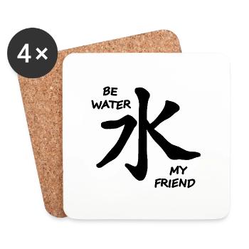 Be Water My Friend - Coasters (set of 4) - white - Front