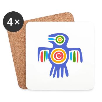 Inca Culture, Latin America - Coasters (set of 4) - white - Front