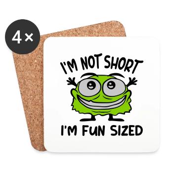 Not short fun sized - Coasters (set of 4) - white - Front
