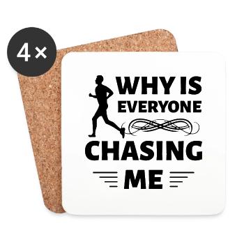 Marathon Running - Coasters (set of 4) - white - Front