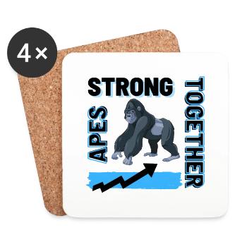 Apes Strong Together - Untersetzer (4er-Set) - Weiß - Vorne