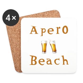 Apéro beach - Dessous de verre (lot de 4) - blanc - Devant