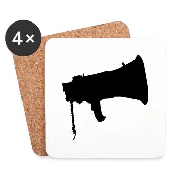 Icon Megafon Propaganda Symbol - Coasters (set of 4) - white - Front