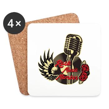 Rock Music Member Design,Rock Clothing,Rock Music - Coasters (set of 4) - white - Front