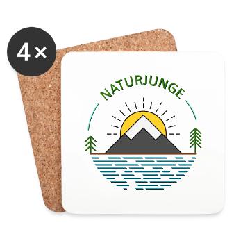 Naturjunge - Untersetzer (4er-Set) - Weiß - Vorne