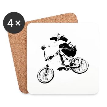 BMX - Untersetzer (4er-Set) - Weiß - Vorne