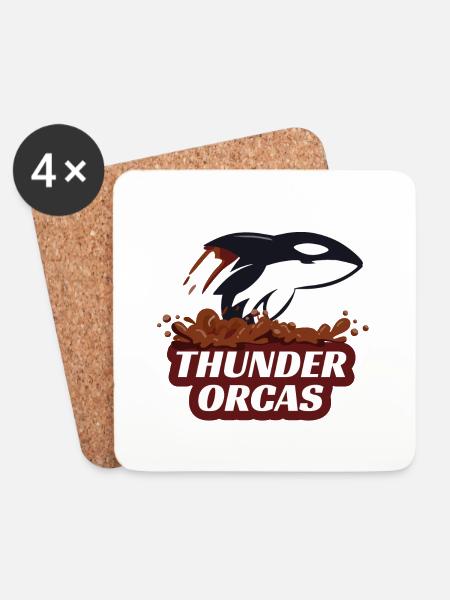 Thunder Orcas 2022 - Untersetzer (4er-Set) - Weiß
