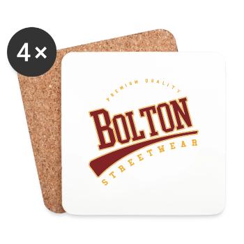 Bolton England UK College High School Style - Coasters (set of 4) - white - Front