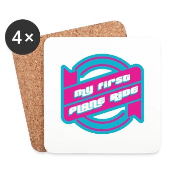 My First Plane Ride 36 - Coasters (set of 4) - white - Front