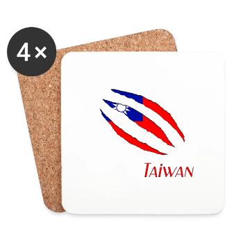Taiwan claws tailwan - Untersetzer (4er-Set) - Weiß - Vorne