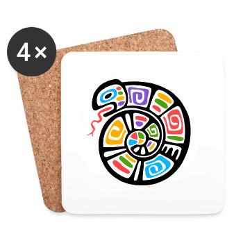 Culture of the Incas, symbol - Coasters (set of 4) - white - Front