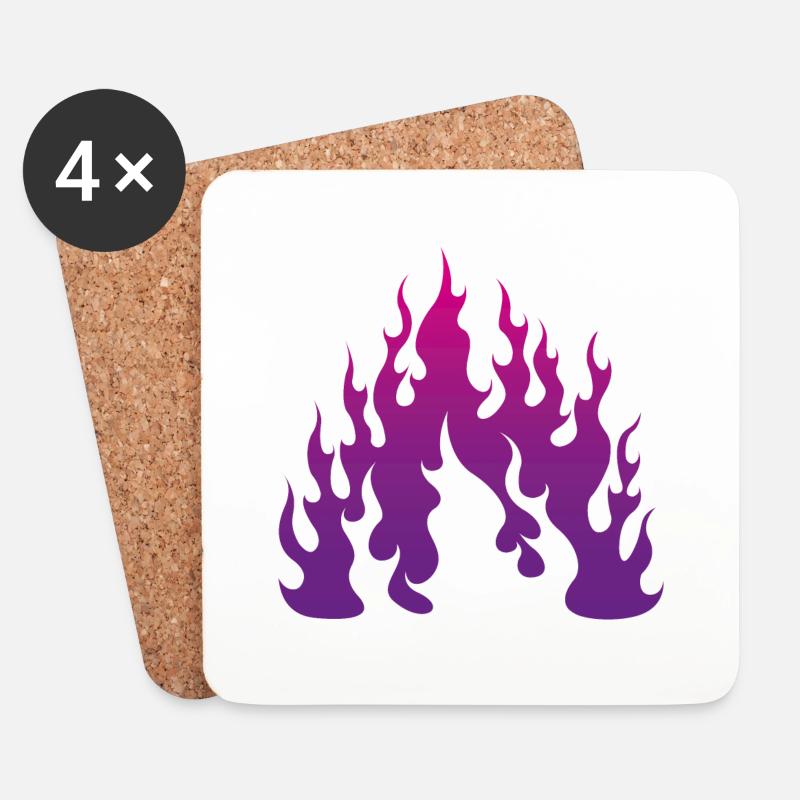 Violetflame - Untersetzer (4er-Set) - Weiß