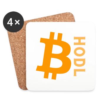 BTC HODL - Untersetzer (4er-Set) - Weiß - Vorne